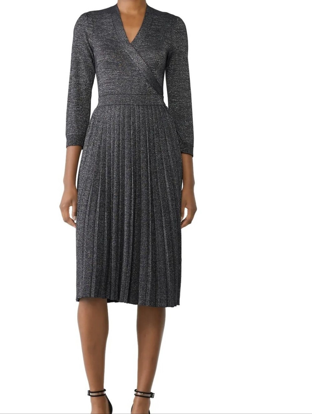 Kate Spade Metallic Wrap Sweater Dress Size Large